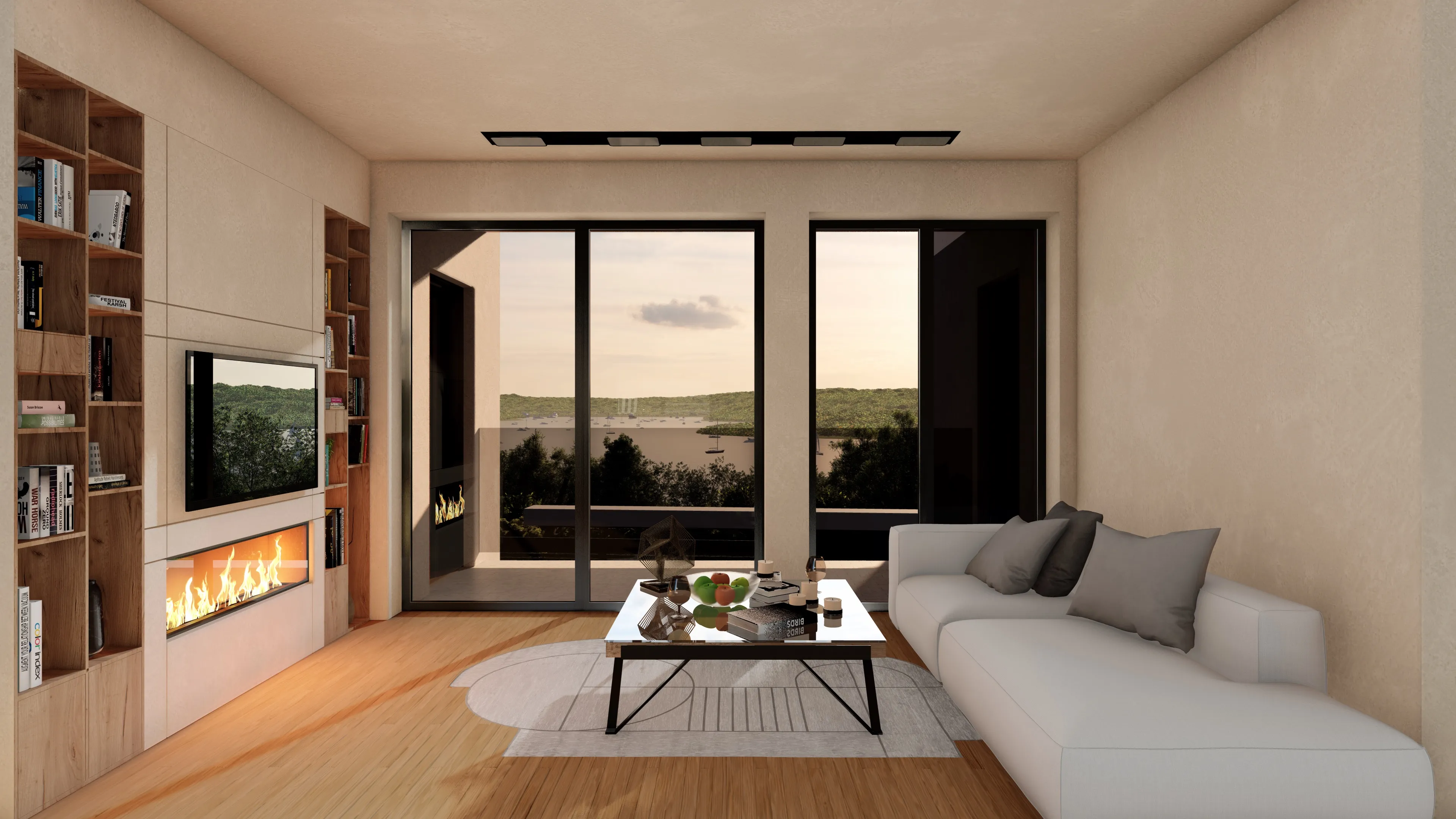 Villa A Library View 1